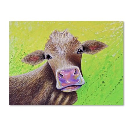 Trademark Fine Art Michelle Faber 'Jersey Cow' Canvas Art, 18x24 ALI17926-C1824GG
